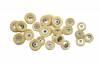 Chamois Buffing Wheels   <br> 5/8" 3 Ply Unstitched Metal Hub <br> 12 Pieces